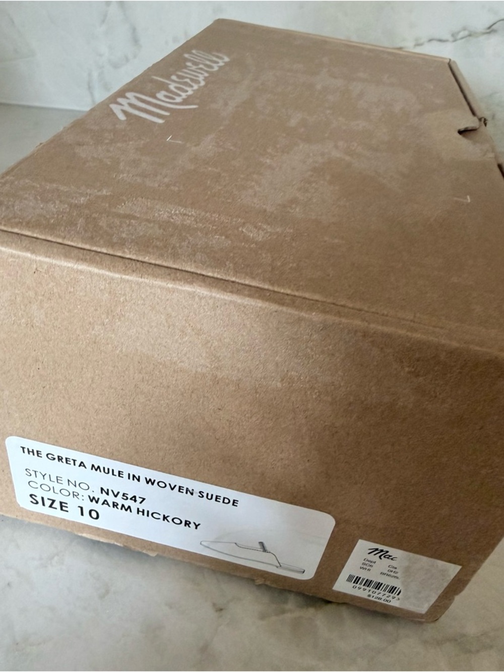 Madewell The Greta Ballet Flat Mule in Woven Suede - size 10 - Picture 8 of 8